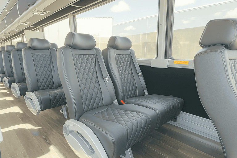 interior of Anchorage Coach Bus Service charter bus