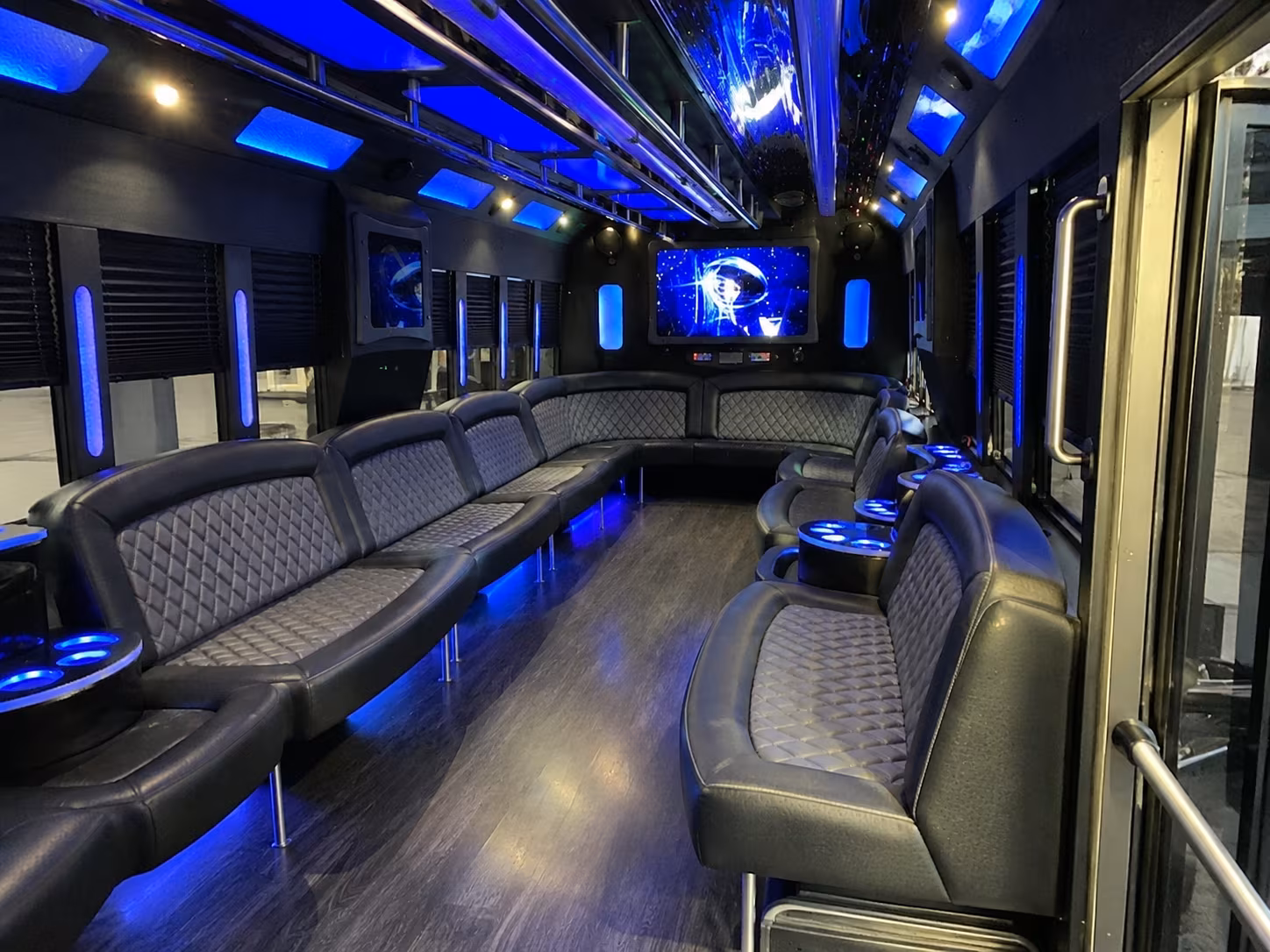 anchorage 28 passenger party bus interior