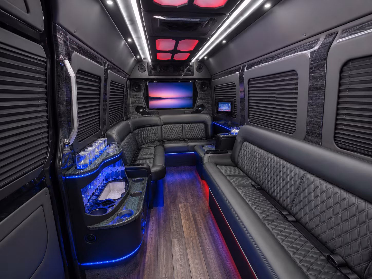 anchorage 30 passenger party bus interior