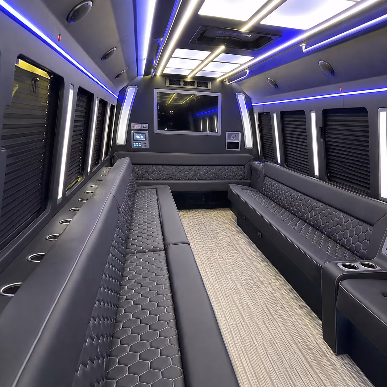 anchorage 40 passenger party bus inside