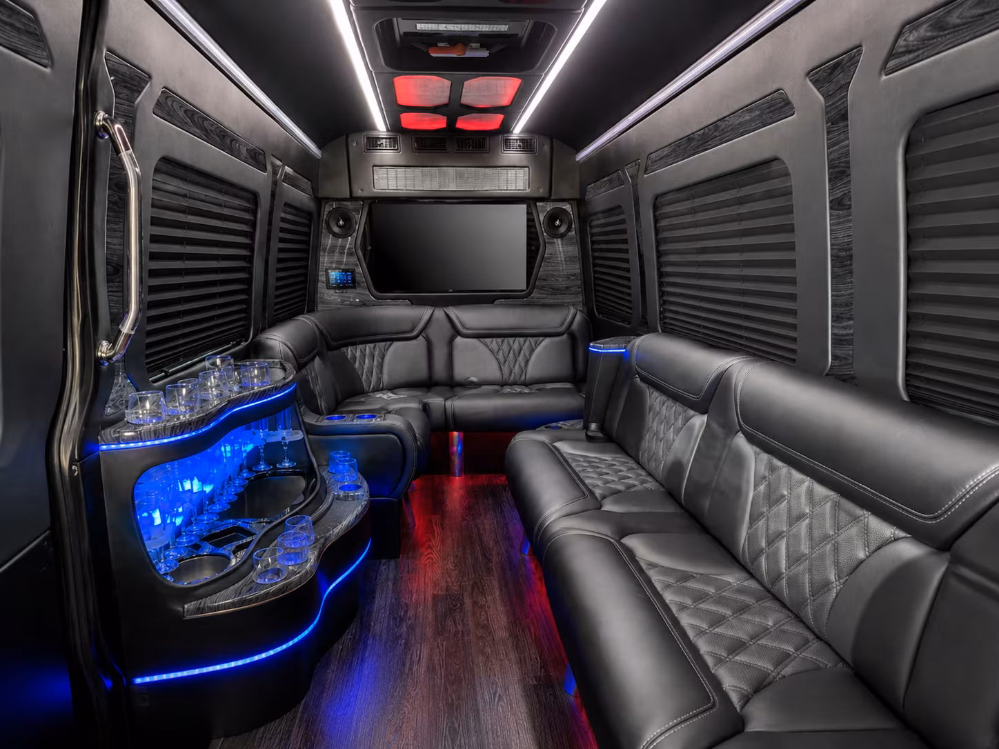 anchorage 40 passenger party bus interior