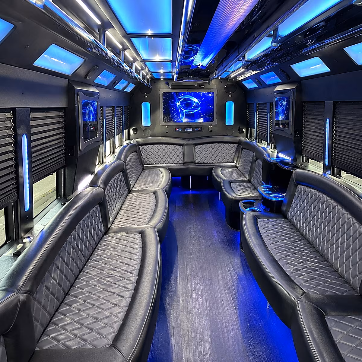 anchorage 50 passenger party bus interior