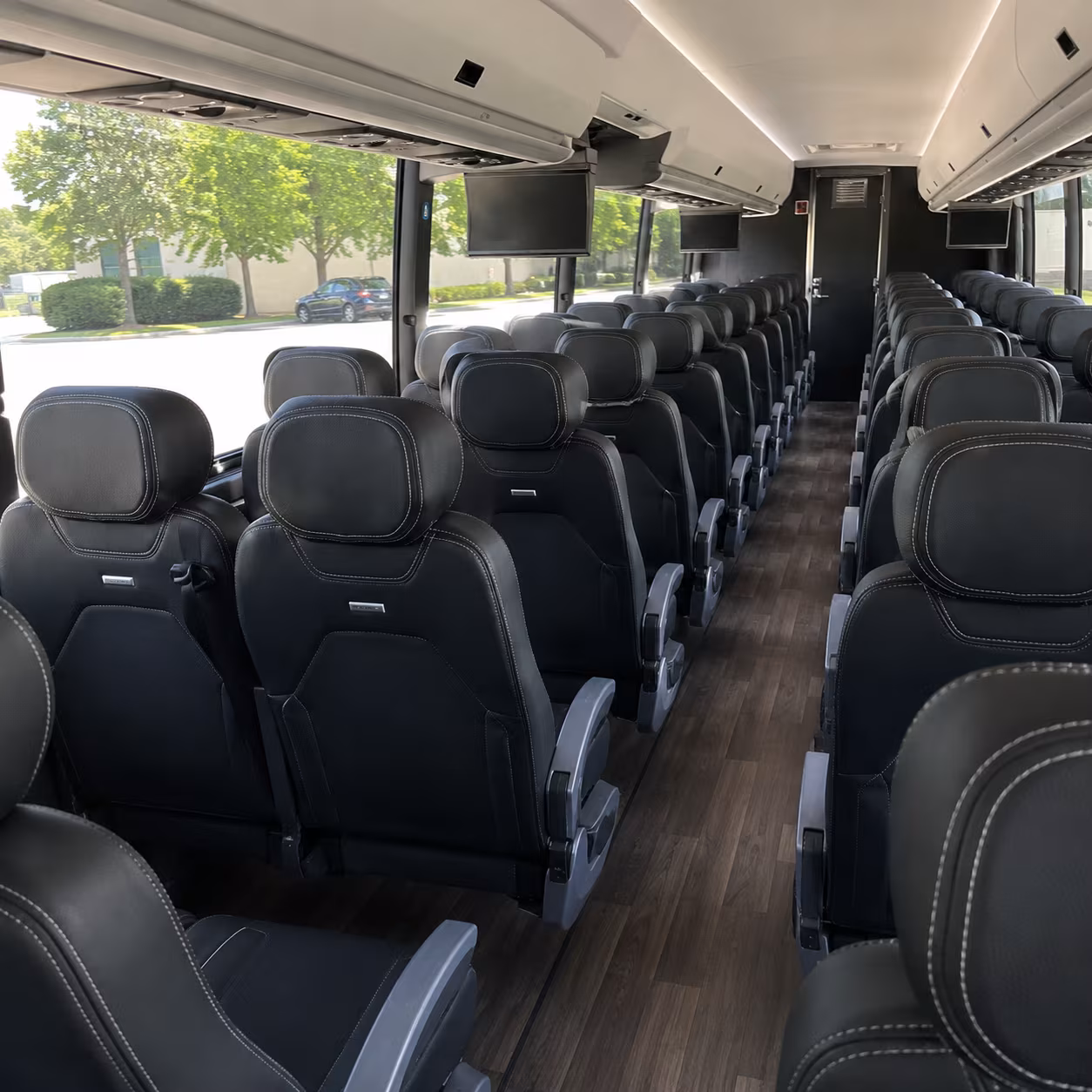 anchorage 56 passenger charter bus inside