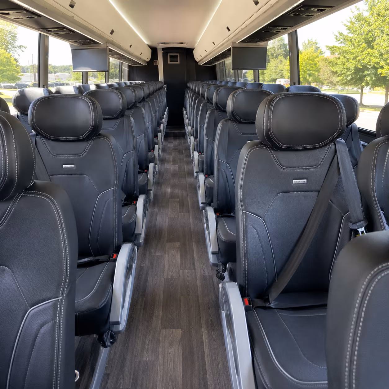 anchorage 56 passenger charter bus interior
